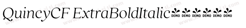 QuincyCF ExtraBoldItalic字体转换